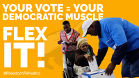 Your VOTE = your democratic MUSCLE. Flex it! | Freedom FANatics Ep. 22