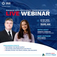 IRR webinar to launch a new report: Reinforcing South Africa’s growth through infrastructure